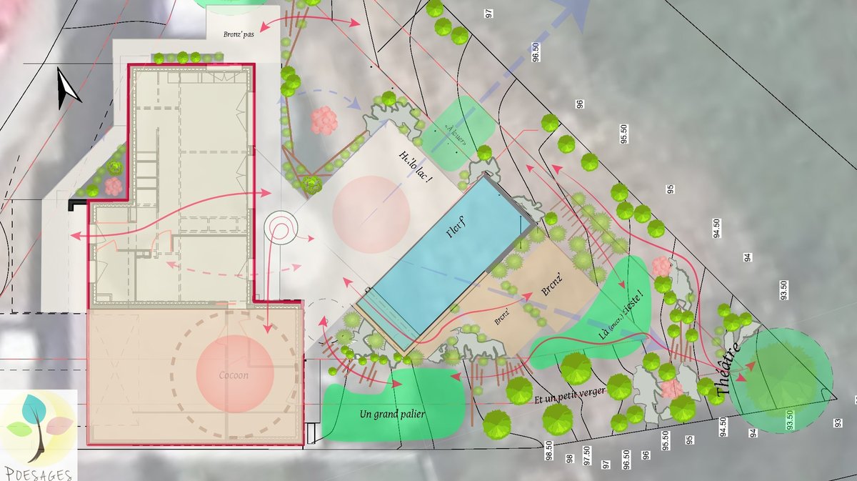 Esquisse d’un projet contraint par la topographie