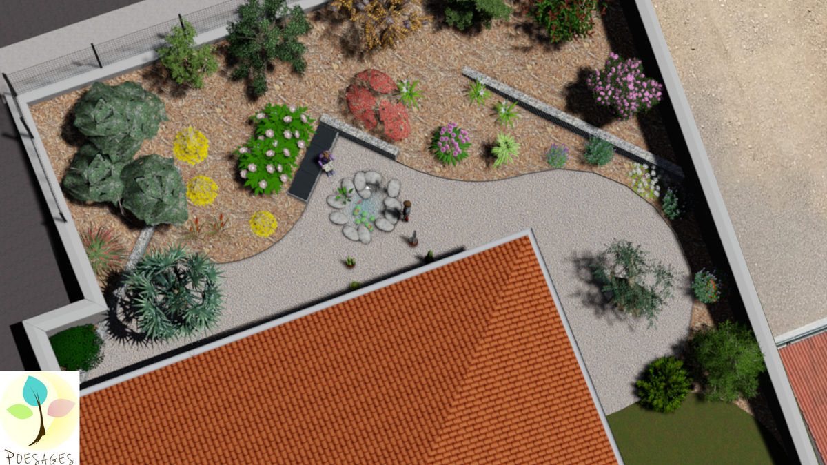 Conception en 3D, vue aérienne, on travaille la géométrie de la profondeur !