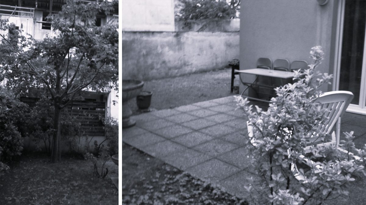 Le jardin à notre arrivée, un peu vieillissant, un aménagement des plus simple qui date de la construction de 
